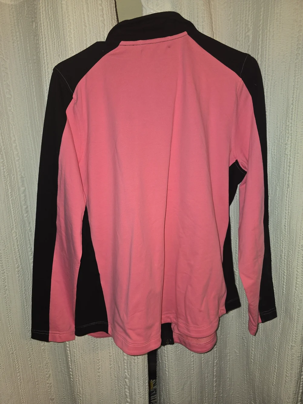 Ralph Lauren 1X Pink and Black Full-Zip Utility Jacket